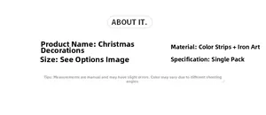 Detailed technical specifications and material info for the Christmas star ornament