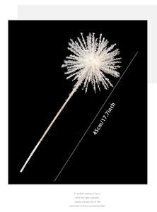 Macro shot of 45cm white glitter snowflake pick for Christmas tree floral decoration