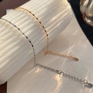 Minimalist 925 sterling silver geometric cube chain bracelet in gold and silver finish