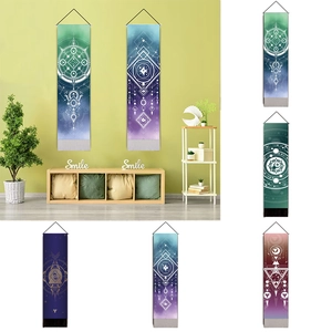 Astrology Moon Phase Wall Hanging Tapestry Celestial Sacred Geometry Polyester Cotton Scroll Home Decor Tassel