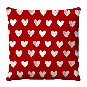 Federa per cuscino in peluche rosso con cuori per decorazioni di San Valentino