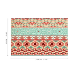 Bohemian Tischset mit geometrischem Stammesmuster in der Größe 45x30cm für den Tisch