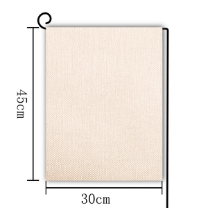 Bandiera da giardino in lino con cactus 30x45cm con supporto in metallo nero