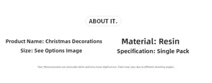 Resin Christmas tree hanging decoration specifications and product material details