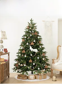 Luxuriöser 1,8m PE Weihnachtsbaum mit nordischer Deko, LED-Lichtern und Geschenkkartons