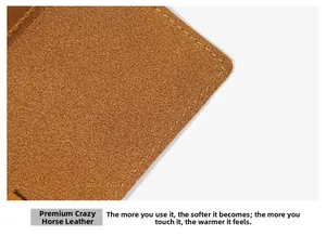 Detailed macro view of crazy horse leather texture with neat beige hand stitching