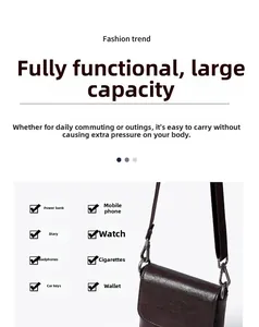 Detail view of vegetable tanned leather crossbody bag with metal hooks and strap
