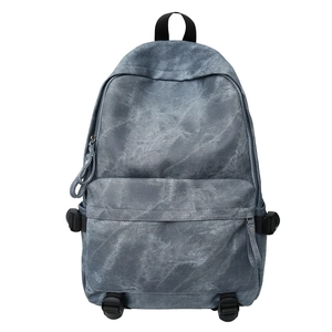 Unisex PU Leather Casual Backpack Large Capacity Multi Pocket Street Style Student Laptop Bag For School Daily Use