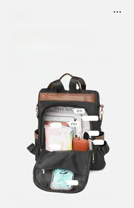 Interior view showing spacious storage capacity with organized compartments for daily essentials