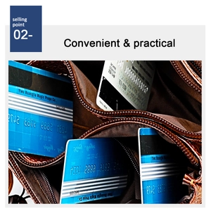 Detail of dark brown leather bag interior with multiple card slots and zipper pocket