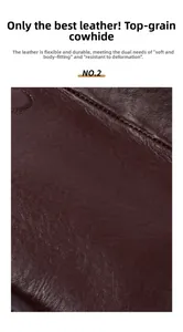 Détail macro du cuir de vachette tanné végétal avec texture fine et coutures