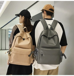 Detail view of large capacity waterproof backpack with side mesh pockets and adjustable buckles