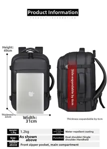 Spécifications techniques pour sac à dos d'affaires étanche à grande capacité