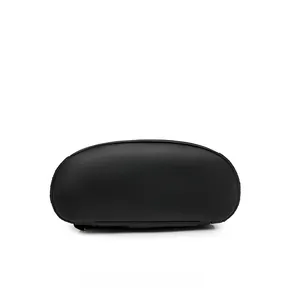Flat bottom view of women's anti-theft backpack showing durable matte leather texture