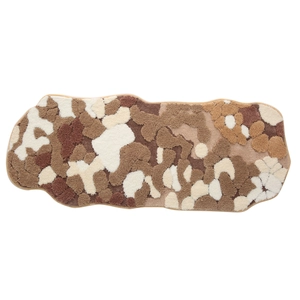 Irregular moss-style thickened non-slip carpet with Nordic earthy camouflage pattern