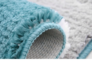 Gros plan détaillé du tapis de bain antidérapant avec texture moelleuse et support durable