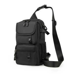 Waterproof large black tactical backpack with multifunctional pockets and durable straps