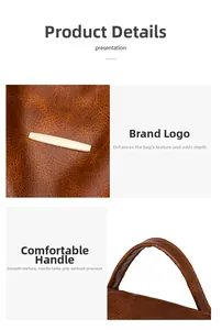 Detail of retro brown leather texture and golden metal hardware on a large backpack