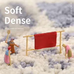 Tapis de bain moderne gris géométrique à fibres denses avec figurines créatives