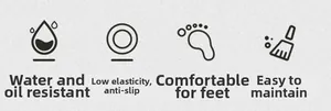 Waterproof and oil-resistant kitchen mat with soft cushioning for foot relief and easy cleaning