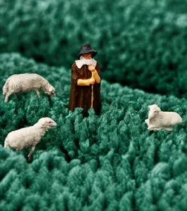 Detalle macro de la alfombra de baño verde gruesa con fibras suaves y textura absorbente