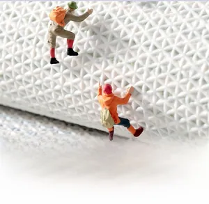 Close-up of thickened non-slip floor mat with white geometric star pattern texture