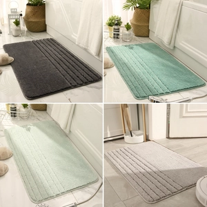 Alfombrillas de baño absorbentes gruesas con textura de rayas en varios colores