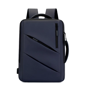 Zaino porta PC blu navy impermeabile con porta USB ed ergonomico per il business