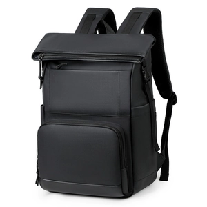 Large capacity black insulated backpack for outdoor picnic and camping leakproof cooler bag
