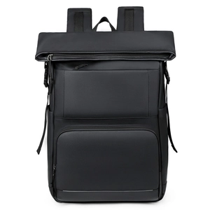 Large capacity black insulated backpack for outdoor camping and picnic use