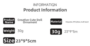 Detailed dimensions and material specs for the creative Christmas tree star doll ornament
