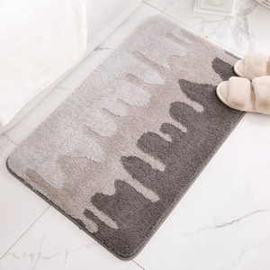 Tappetino da Bagno Antiscivolo Assorbente Minimalista Moderno Tappeto in Microfibra Spessa per Bagno Camera da Letto Ingresso Motivo a Onde Sfumate