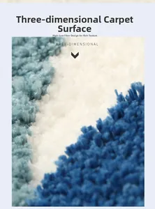 Detailed close-up of 3D textured bath mat with high-low pile fiber and three-color design