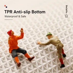 Alfombrilla de baño absorbente con base antideslizante TPR y textura piramidal