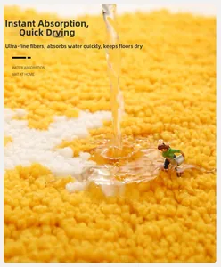 Macro detail of microfiber bathroom mat showing absorbent pile and quick-dry texture