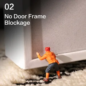 Ultra-thin non-slip door mat with low profile polypropylene weave for entryway use