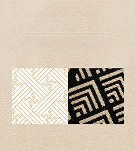 Detailed view of jacquard woven geometric pattern and high-quality fabric texture
