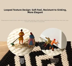 Macro detail of checkered doormat texture with double-layer weave and durable fiber