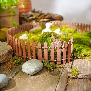 Mini Clôture de Jardin en Bois pour Décoration DIY Micro Paysage Clôture en Bois Flexible Style Pastoral Décoration Maison