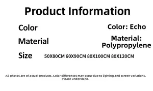 Detailed material and size specs for Echo color polypropylene entryway door mat