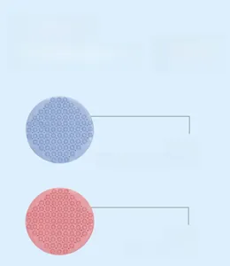 Close-up of circular bathroom mats showing anti-slip suction cups and massage texture