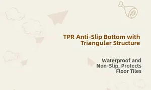 Detail of TPR anti-slip backing with stable triangle pattern for floor protection