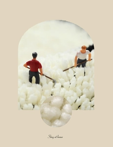Macro detail of high-density soft white plush carpet fibers for bedroom and living room