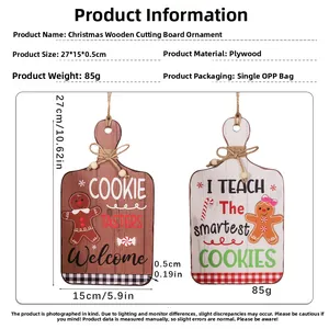 Detailed infographic showing gingerbread man wood sign dimensions and material specs