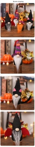 Halloween gnome dolls set with bat wings, pumpkin decor, and black cat ears for tabletop decor