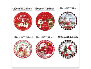 Détails de six jupes d'arbre de Noël de 120 cm avec Père Noël, renne et motifs de gnomes