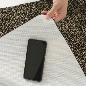 Thick non-slip entrance mat with TPR triangular stable bottom and durable surface