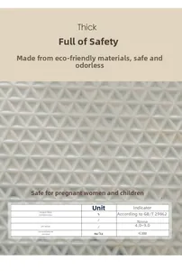 Detail of safe non-toxic pink checkered bath mat showing eco-friendly fiber texture