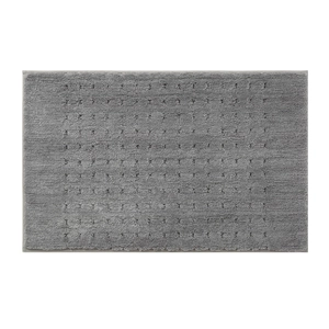 Tappetino da bagno grigio assorbente con peluche spesso e fondo antiscivolo
