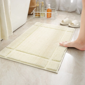 Thickened Microfiber Bath Mat Non-Slip Absorbent Bathroom Rug For Shower Door Machine Washable Geometric Floor Mat